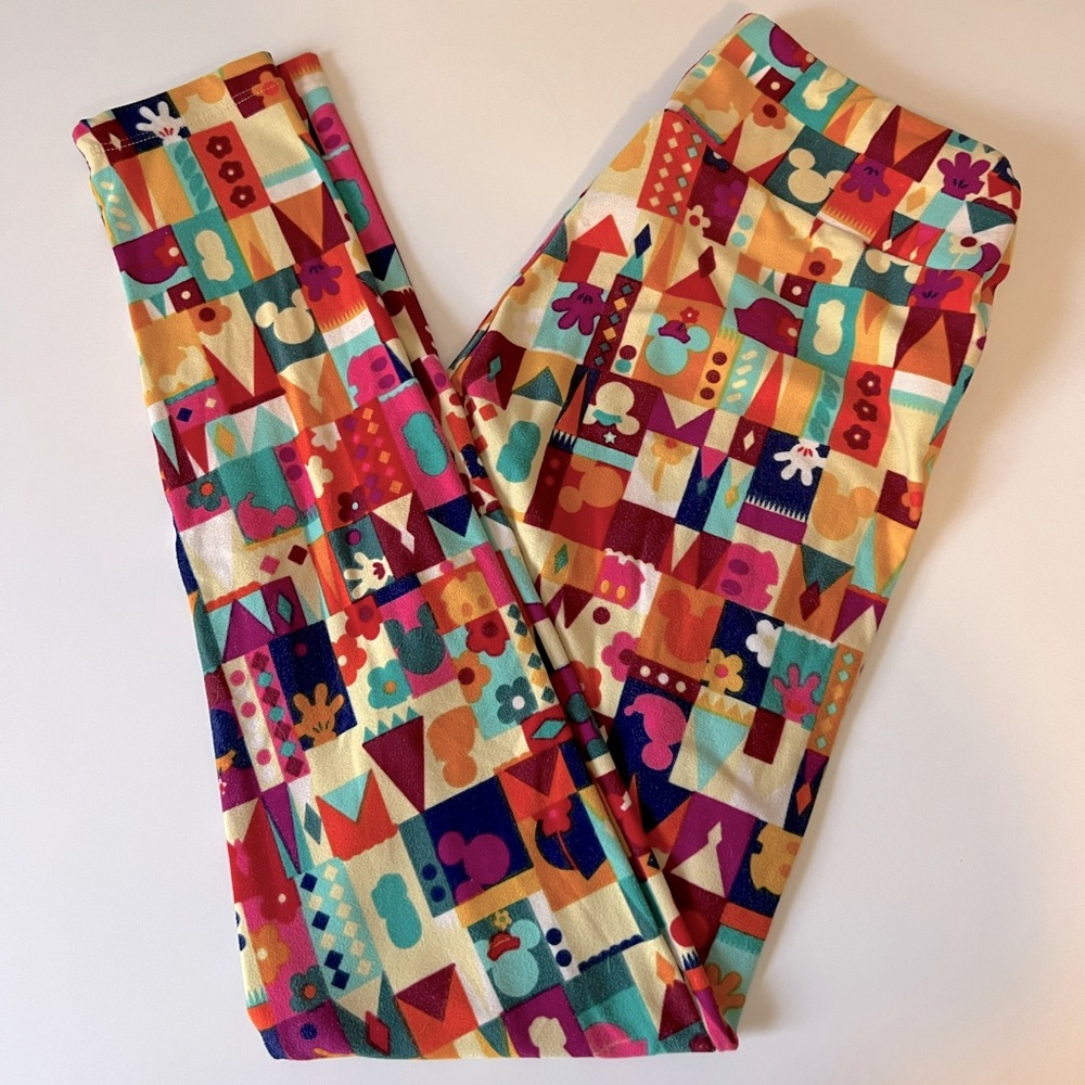 Disney LuLaRoe Leggings - Small World Mickey Mouse - OS - Preowned